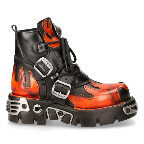 buty NEW ROCK ITALI NEGRO, PULIK FUEGO, REACTOR NEGRO TOBERAS ORIFIC [M.288-S1]