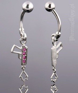 kolczyk do pępka PISTOLET RO