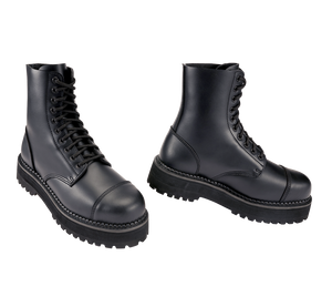 glany na wysokiej podeszwie BRANDIT - PLATEAU PHANTOM (10 dziurek - CZARNE)