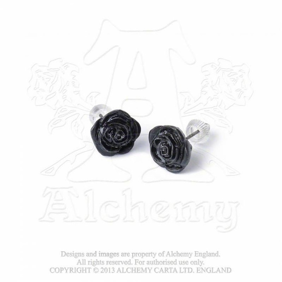 kolczyki BLACK ROSE (para)