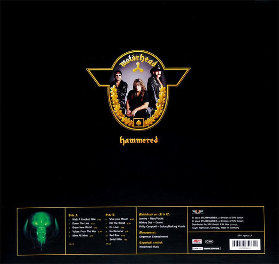 MOTORHEAD: HAMMERED (LP VINYL)