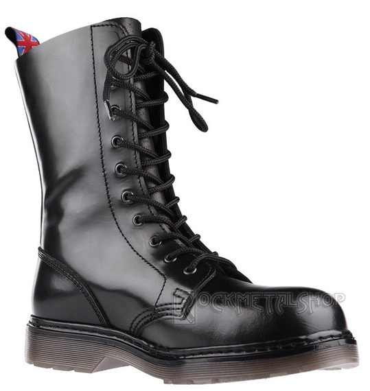 glany NEVERMIND - CZARNE (10 dziurek) polerowane