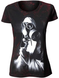 bluzka damska AMENOMEN - NUN IN GASMASK (OMEN092DA ALLPRINT RED)