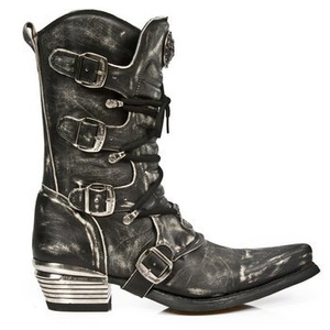 buty NEW ROCK VINTAGE RASPADO NEGRO WEST NEGRO ACERO T.DALLAS [7993-S3]