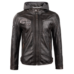 kurtka skórzana MMDEZIMUS MEN RACER  VINTAGE BLACK