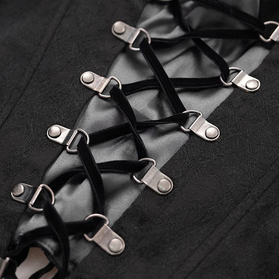 gorsetowy top DEVIL FASHION - BLACK GOTHIC 