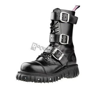 glany NEVERMIND - CZARNE (12 dziurek + 3 klamry) polerowane, USZKODZONE