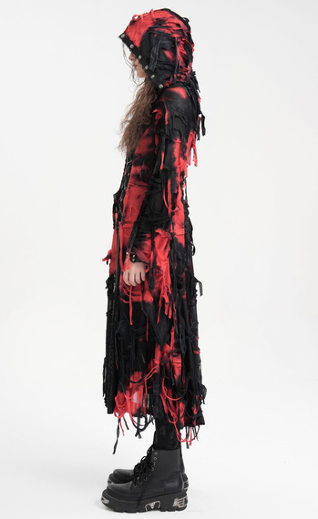 kardigan DEVIL FASHION - BLACK AND RED GOTHIC 