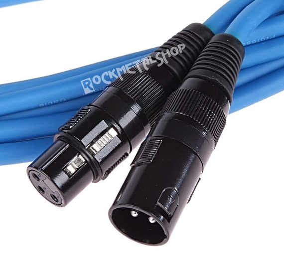 przewód mikrofonowy BOSTON BLUE: XLR żeński -  XLR męski / 5m