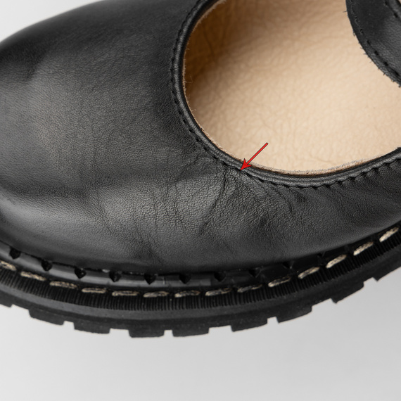 glany damskie STEADY'S - "BALERINKI" czarne (STE/ROCK), USZKODZONE