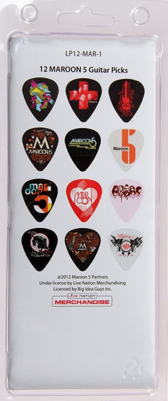 zestaw kostek do gitary MAROON 5 (12 szt)