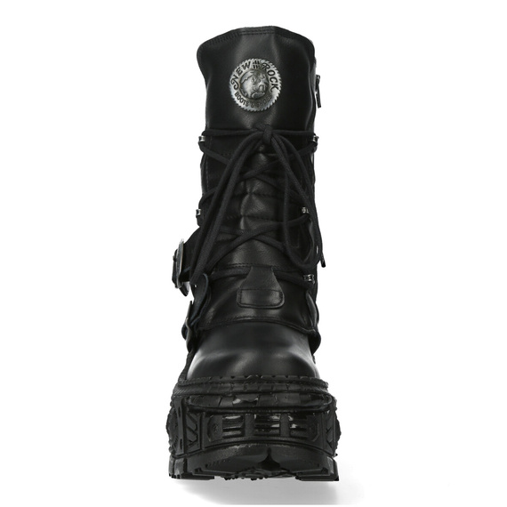 buty NEW ROCK ITALI NEGRO NOMADA NEGRO, TANK CASCO NEGRO sin herrajes [M-WALL373-S5]