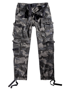 spodnie bojówki PURE SLIM FIT TROUSERS darkcamo