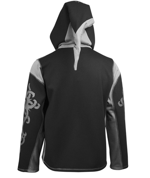 bluza HEXAGON - TRIBAL BLACK & GREY rozpinana, z kapturem (F03/SNOW/DW) 