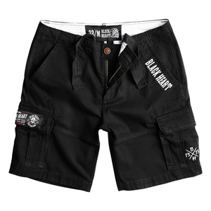 spodnie bojówki krótkie BLACK HEART - CARGO BROOKS black