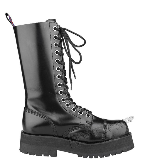 glany NEVERMIND - CZARNE (14 dziurek) polerowane