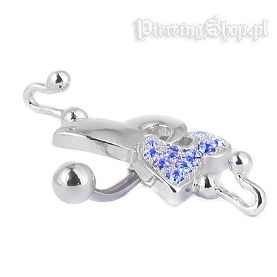 kolczyk do pępka MOTYL NIEB