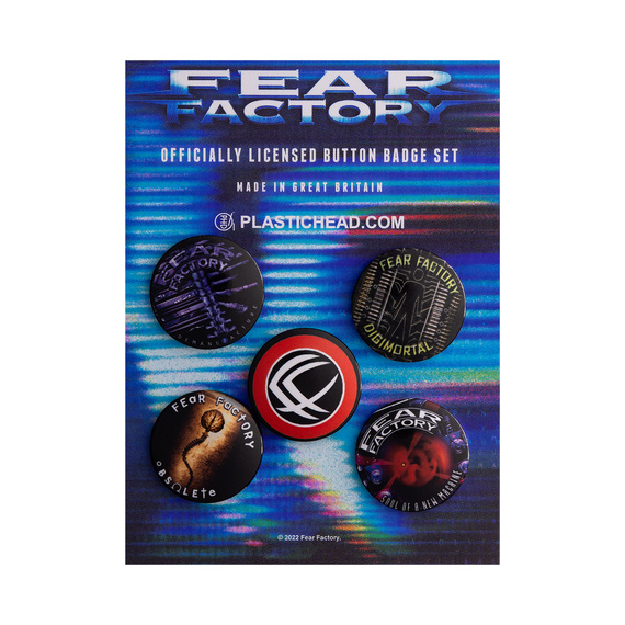 zestaw 5 szt. przypinek FEAR FACTORY