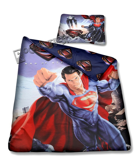komplet pościelowy SUPERMAN, kołdra (160*200) + poduszka (70*80)