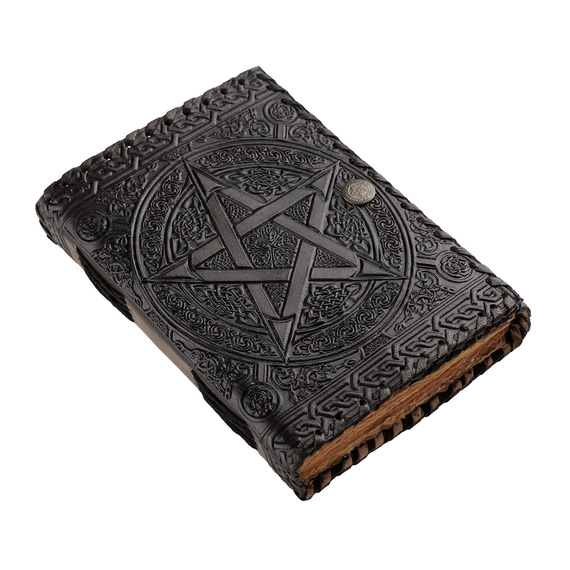 notes/zeszyt w skórzanej oprawie PENTAGRAM