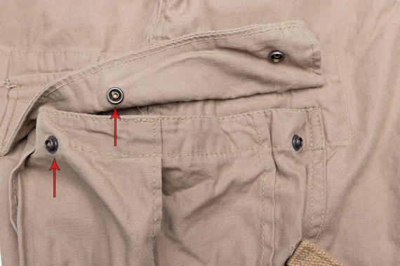 spodnie bojówki  VINTAGE FATIGUES M65, USZKODZONE