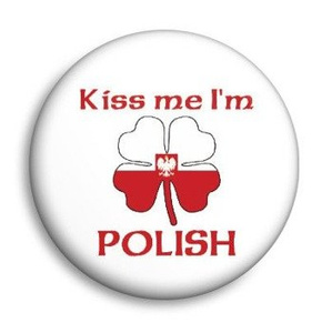 przypinka KISS ME I'M POLISH Ø25mm