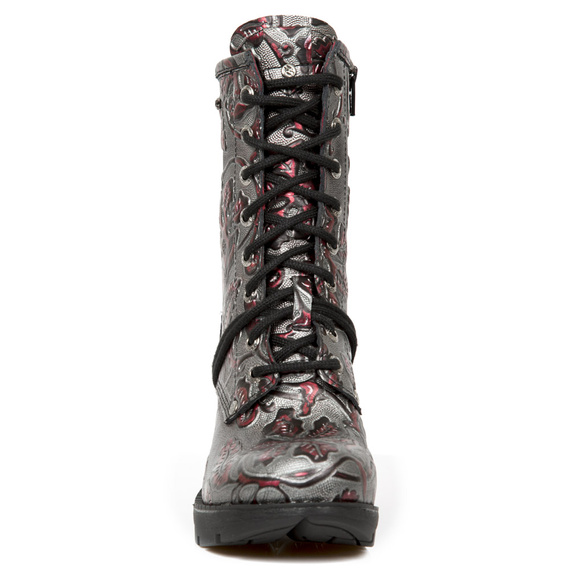 buty damskie NEW ROCK VINTAGE FLOWER WINE, TRAIL NEGRO TACON ACERO [M.TR001-S6]