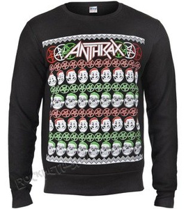 bluza ANTHRAX - SKULLS CHRISTMAS, bez kaptura