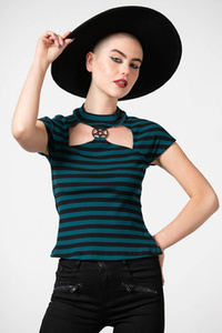 bluzka damska KILLSTAR - LAMIA (GREEN)