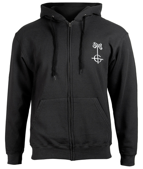bluza GHOST - LOGO rozpinana, z kapturem
