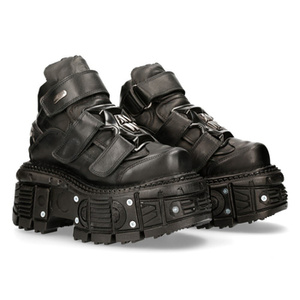 buty NEW ROCK CRUST NEGRO, FORRO TERNERA NEGRO, TANK NEGRO TORNILOS [M-TANK008-C2]