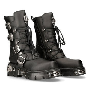 buty NEW ROCK VEGAN NEGRO, REACTOR NEGRO TOBERAS OR (TODO SINTETICO) [M.373-S7]