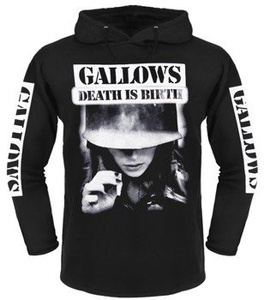 bluza GALLOWS - DEATH IS BIRTH czarna, z kapturem