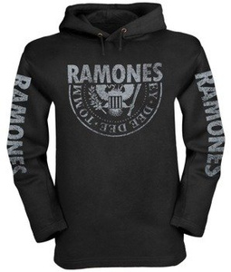 bluza RAMONES - LOGO czarna, z kapturem