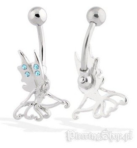 kolczyk do pępka WRÓŻKA 2 aqua [BST781]