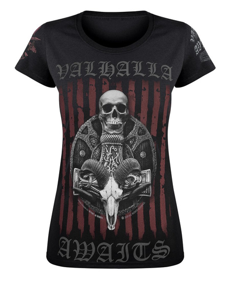 bluzka damska VICTORY OR VALHALLA - VIKING SHIELD