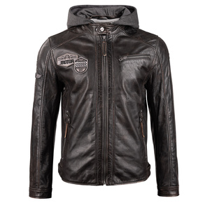 kurtka skórzana MMDEZIMUS MEN RACER  VINTAGE BLACK