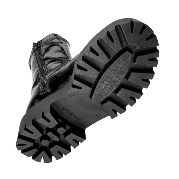 botki damskie ALTERCORE czarne (MORRIGAN BLACK PATENT)