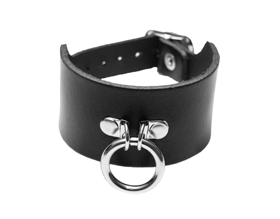 pieszczocha 1-rzędowa z kółkiem, skóra naturalna