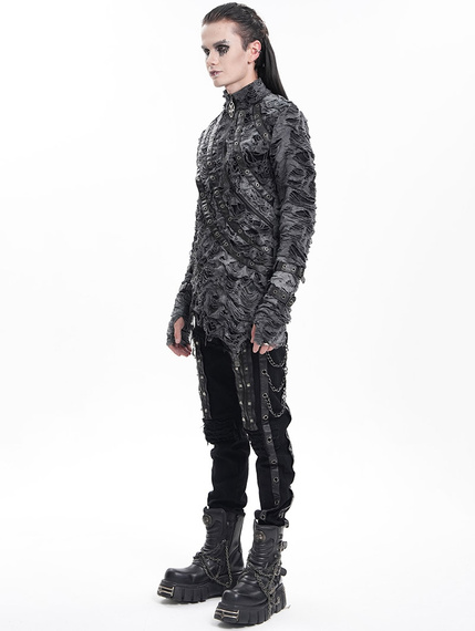 longsleeve DEVIL FASHION - TIE-DYE DISTRESSED 