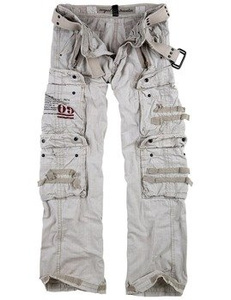 spodnie bojówki ROYAL TRAVELER TROUSER - ROYAL WHITE, USZKODZONE