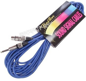 przewód mikrofonowy BOSTON: XLR żeński -  DUŻY JACK mono (6.3mm) / 10m