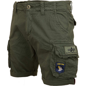 spodnie bojówki krótkie ALPHA INDUSTRIES - CREW SHORT PATCH DARK OLIVE