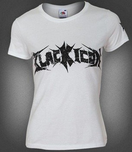 bluzka damska BLACK ICON - LOGO (DICON038 WHITE)