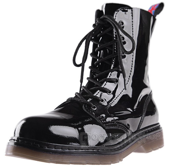 glany NEVERMIND - CZARNE (8 dziurek) lakierowane