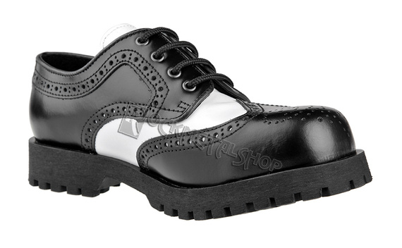 glany NEVERMIND - CZARNO / BIAŁE (4 dziurki) polerowane, USZKODZONE