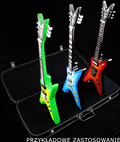 miniatura WALIZKA - STOJAK NA 3 GITARY (CZARNY)