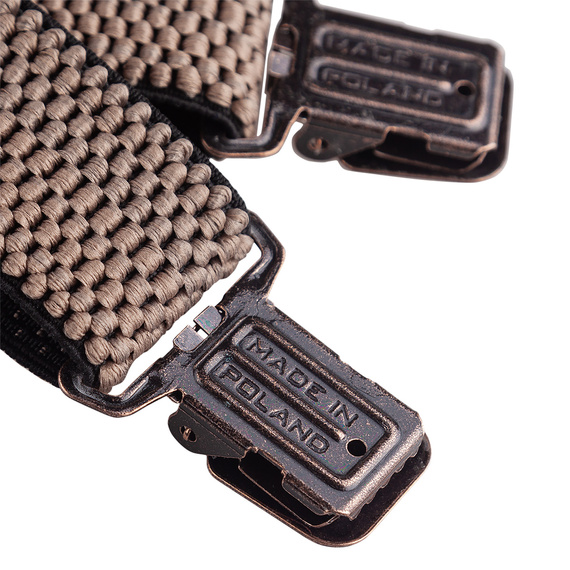 szelki JESZCZE POLSKA NIE ZGINĘŁA brązowe, 40 mm