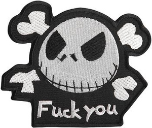 naszywka termiczna THE NIGHTMARE BEFORE CHRISTMAS - FUCK YOU