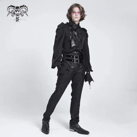 koszula męska DEVIL FASHION - BLACK GOTHIC RETRO, USZKODZONA